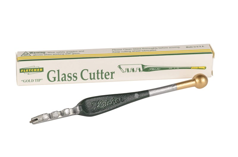 FletcherÂ® Gold-Tip Handheld Glass Cutter, Cutting Tool (Carbide) - Made in The USA - Image 1